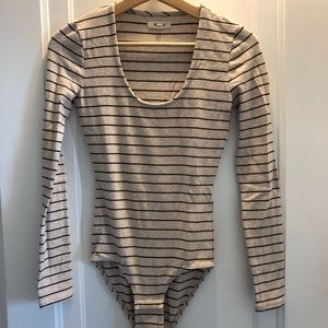 Madewell Striped Long Sleeve Bodysuit - NWOT
